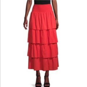 Weworewhat Paloma tiered maxi skirt